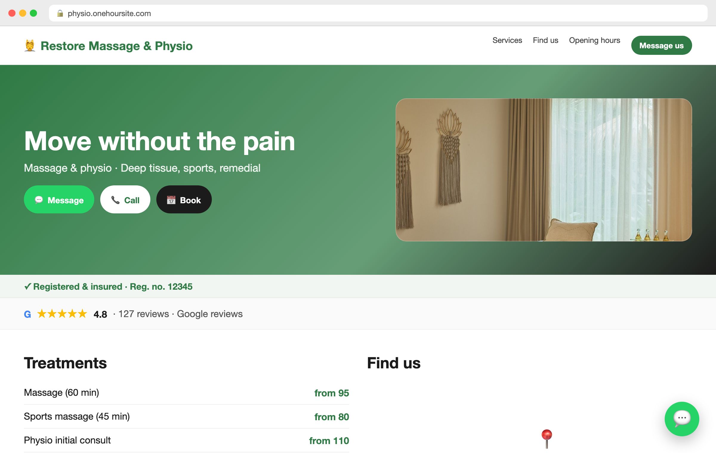 Massage / physio