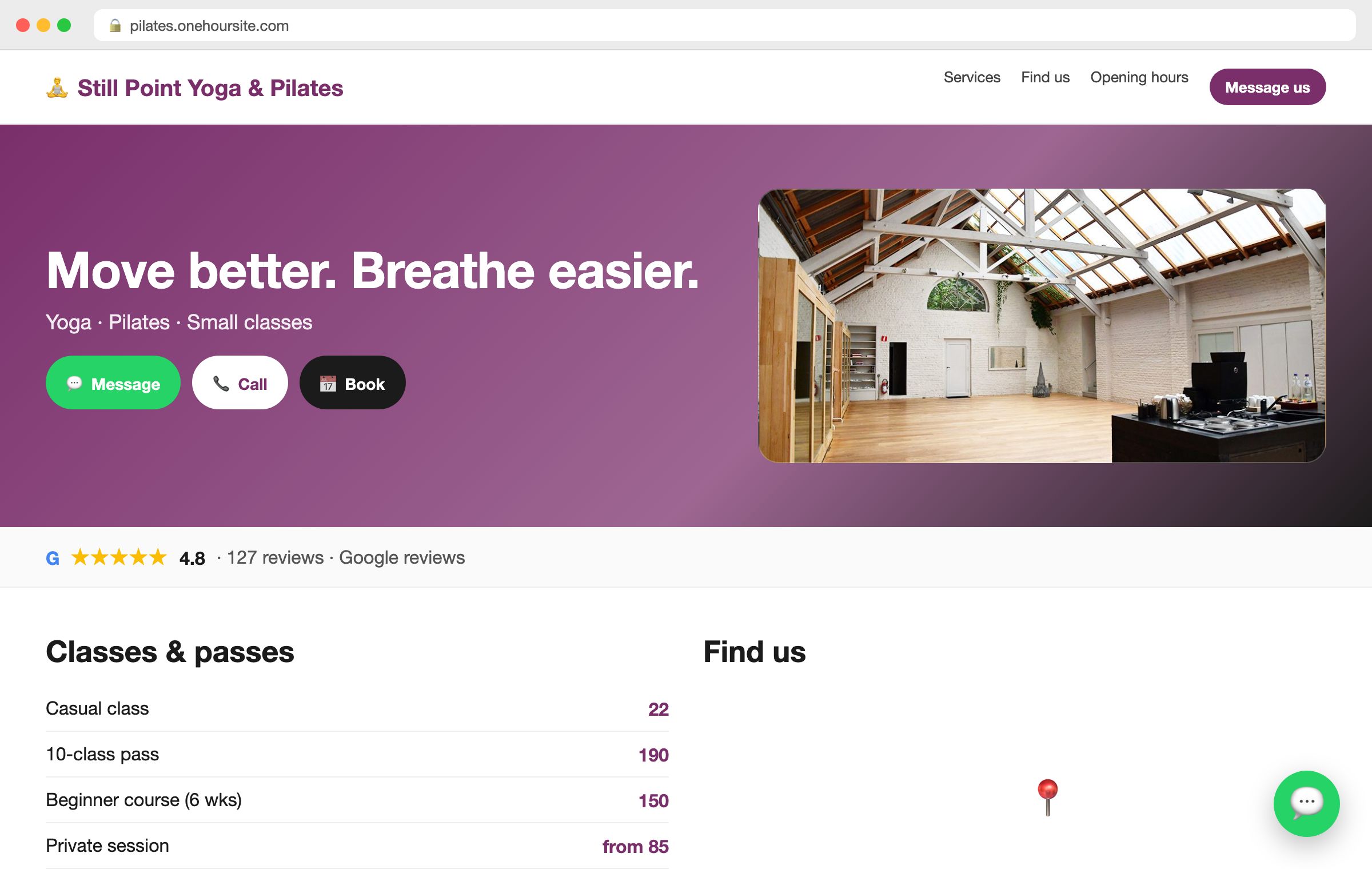 Dance / yoga studio